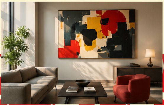 Contemporary artwork in a modern office